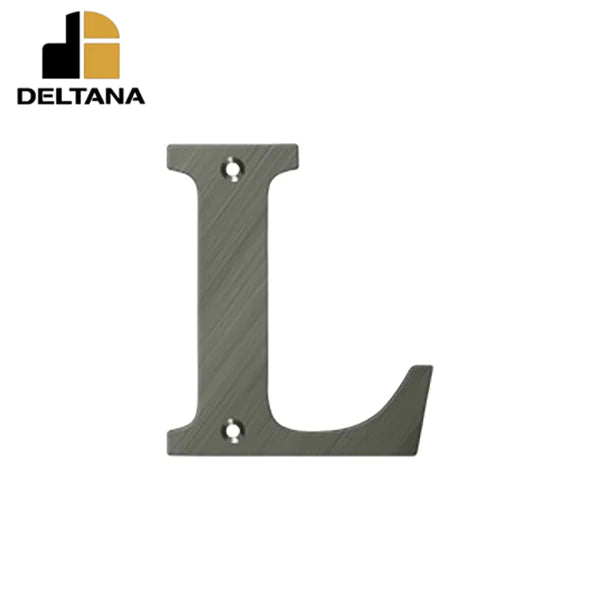 Deltana - 4" Residential Letter L - Optional Finish