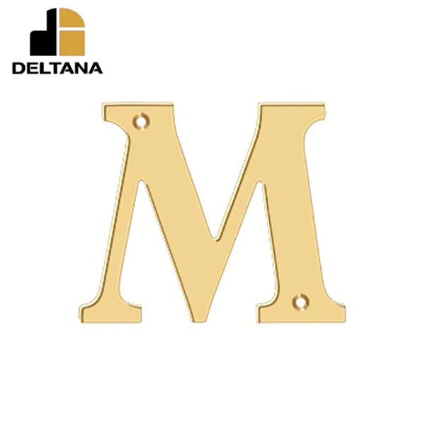 Deltana - 4" Residential Letter M - Optional Finish