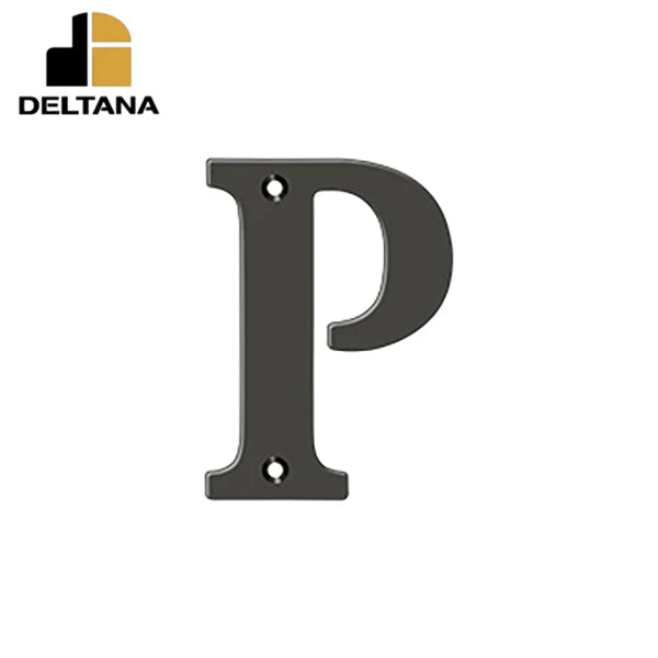 Deltana - 4" Residential Letter P - Optional Finish