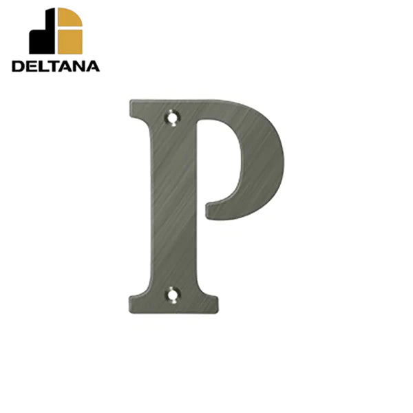 Deltana - 4" Residential Letter P - Optional Finish