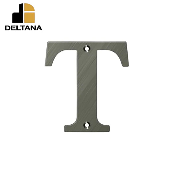 Deltana - 4" Residential Letter T - Optional Finish