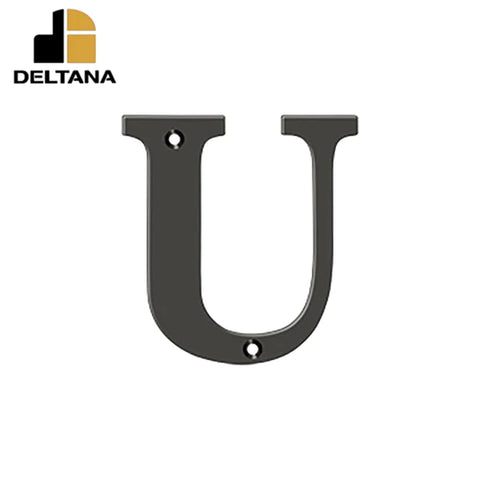 Deltana - 4" Residential Letter U - Optional Finish