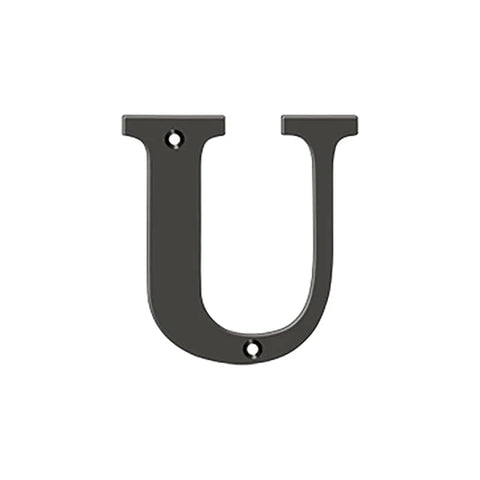 Deltana - 4" Residential Letter U - Optional Finish
