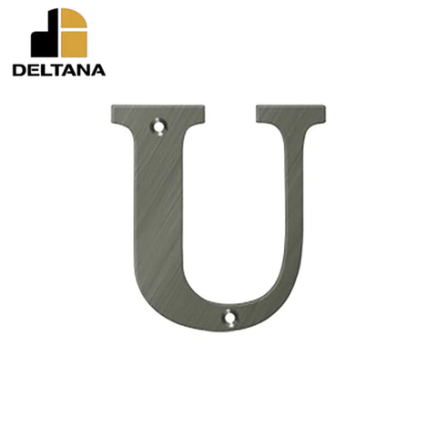 Deltana - 4" Residential Letter U - Optional Finish