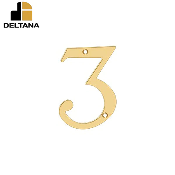 Deltana - 4" Numbers - Solid Brass - Optional Finish