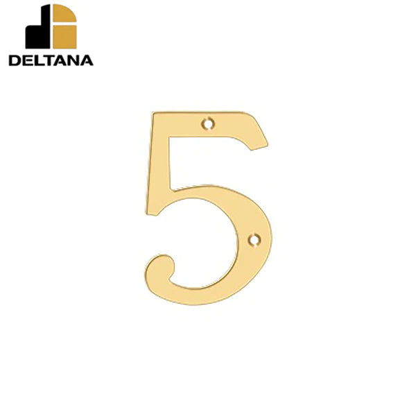 Deltana - 4" Numbers - Solid Brass - Optional Finish