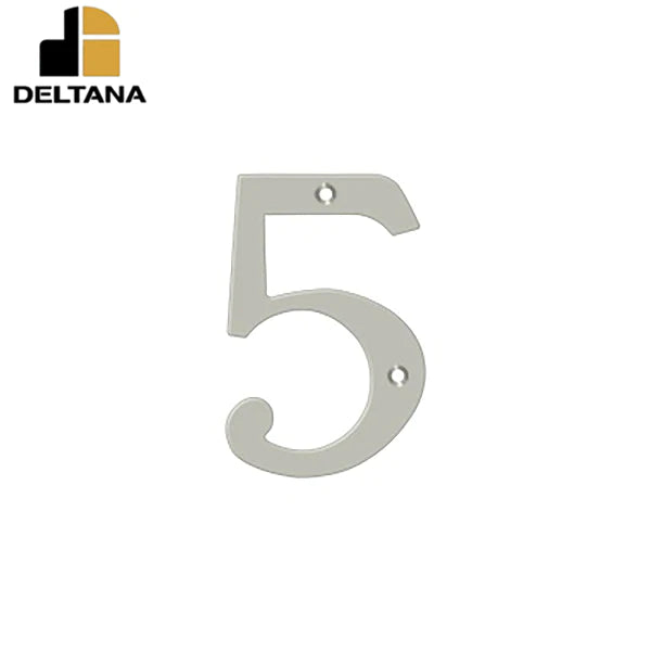 Deltana - 4" Numbers - Solid Brass - Optional Finish