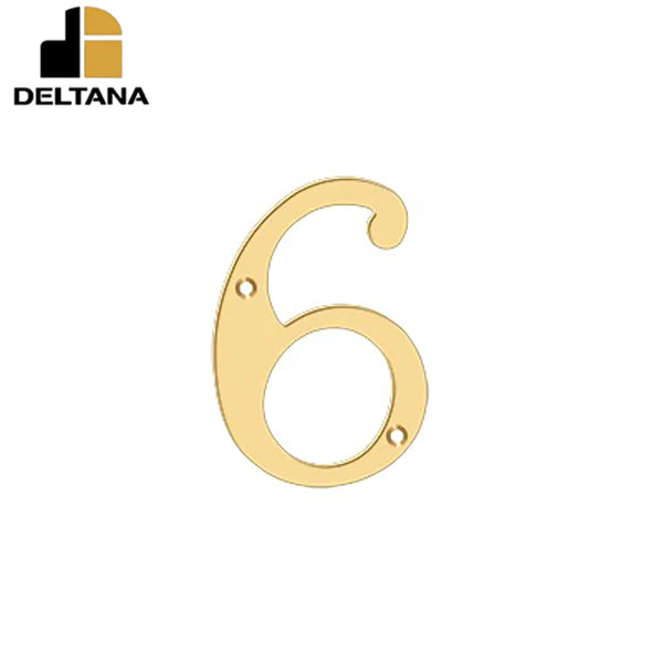 Deltana - 4" Numbers - Solid Brass - Optional Finish