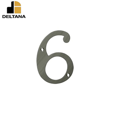 Deltana - 4" Numbers - Solid Brass - Optional Number