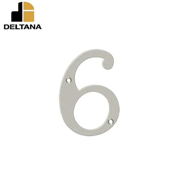 Deltana - 4" Numbers - Solid Brass - Optional Finish