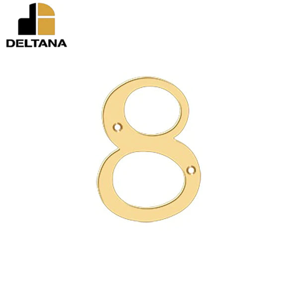 Deltana - 4" Numbers - Solid Brass - Optional Finish