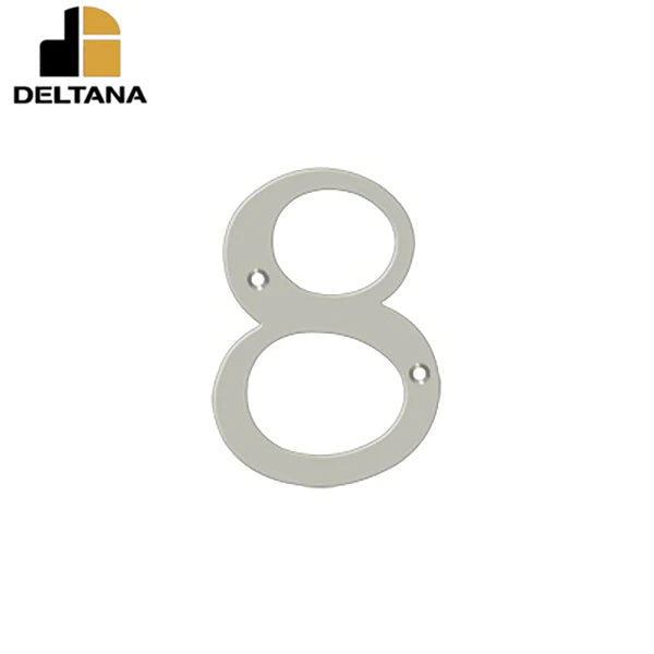 Deltana - 4" Numbers - Solid Brass - Optional Finish