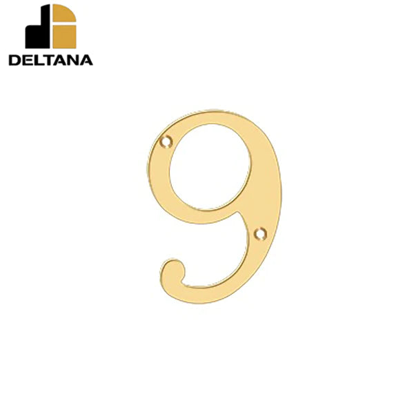 Deltana - 4" Numbers - Solid Brass - Optional Finish