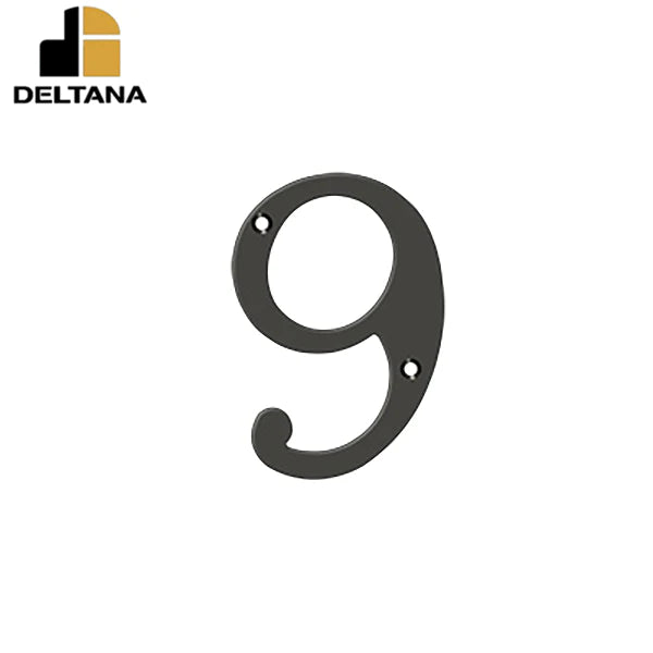 Deltana - 4" Numbers - Solid Brass - Optional Finish