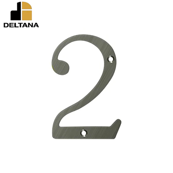 Deltana - 6" Numbers - Solid Brass - Optional Finish