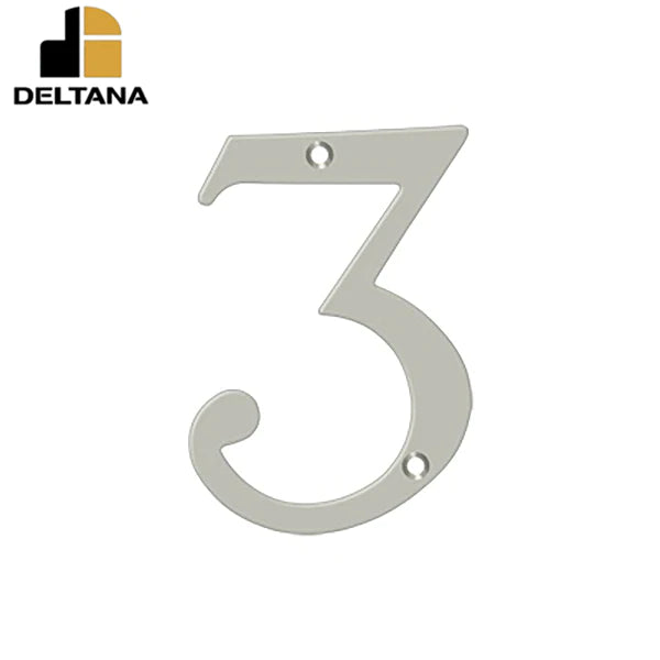 Deltana - 6" Numbers - Solid Brass - Optional Finish