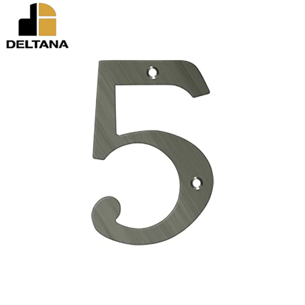 Deltana - 6" Numbers - Solid Brass - Optional Finish