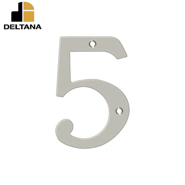 Deltana - 6" Numbers - Solid Brass - Optional Finish