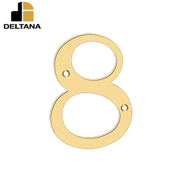 Deltana - 6" Numbers - Solid Brass - Optional Finish