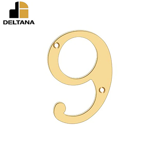 Deltana - 6" Numbers - Solid Brass - Optional Finish