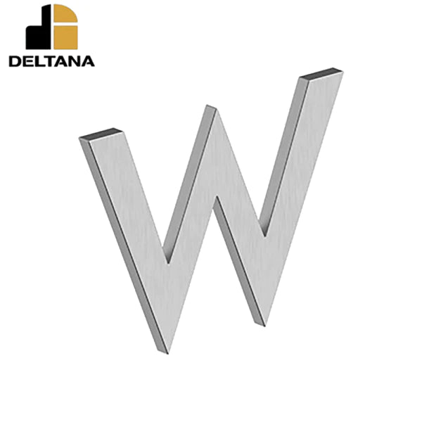 Deltana - 4" Letter W - B Series w/ Risers - Stainless Steel - Optional Finish