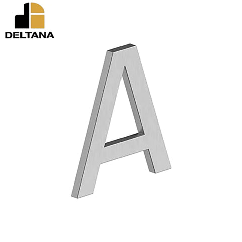 Deltana - 4" Letter A - E Series w/ Risers - Stainless Steel - Optional Finish