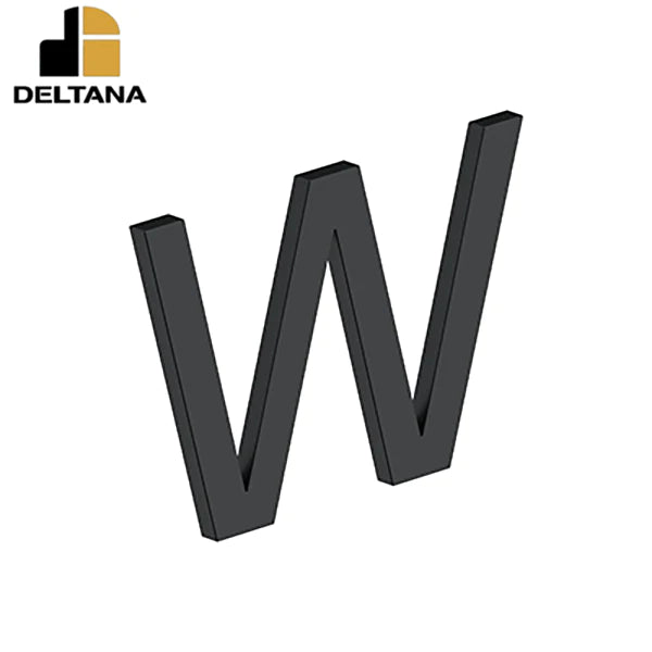 Deltana - 4" Letter W - E Series w/ Risers - Stainless Steel - Optional Finish