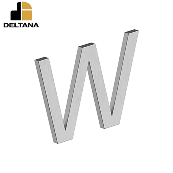 Deltana - 4" Letter W - E Series w/ Risers - Stainless Steel - Optional Finish