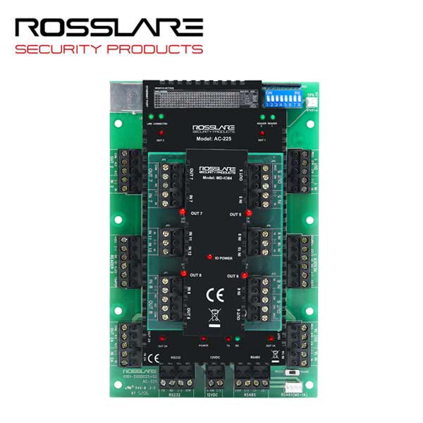 Rosslare - AC225 - Expandable Networked Access Control - PCBA Only - 2 Readers - RS-485 - 30K Users - 20K Event History - 12VDC - UHS Hardware