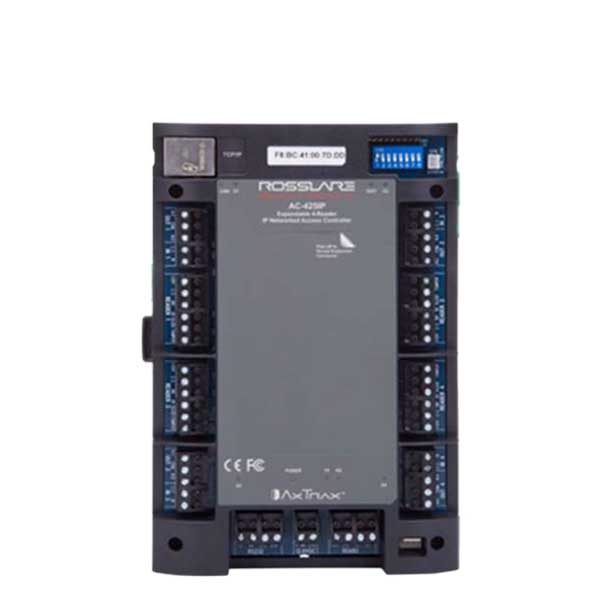 Rosslare - AC425 - Expandable Networked Access Control Panel - DIN Housing - 4 Readers - RS-485 - 30K Users - 20K Event History - 12VDC - UHS Hardware