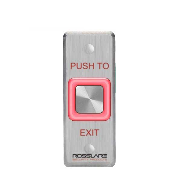 Rosslare - EX17EO - Request To Exit Button w/Toggle - Mullion Size - Digital Piezo- 12-24 VDC - UHS Hardware