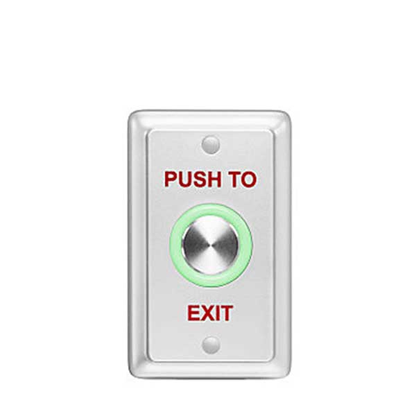 Rosslare - EXHO4 -  Elegant Push Button Switch w/Light Ring - N.O. Piezo - 8-30 VDC - UHS Hardware