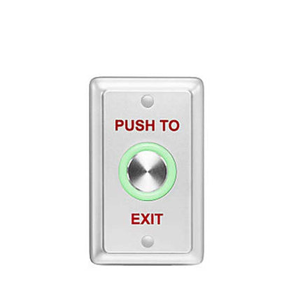 Rosslare - EXHO4 -  Elegant Push Button Switch w/Light Ring - N.O. Piezo - 8-30 VDC - UHS Hardware