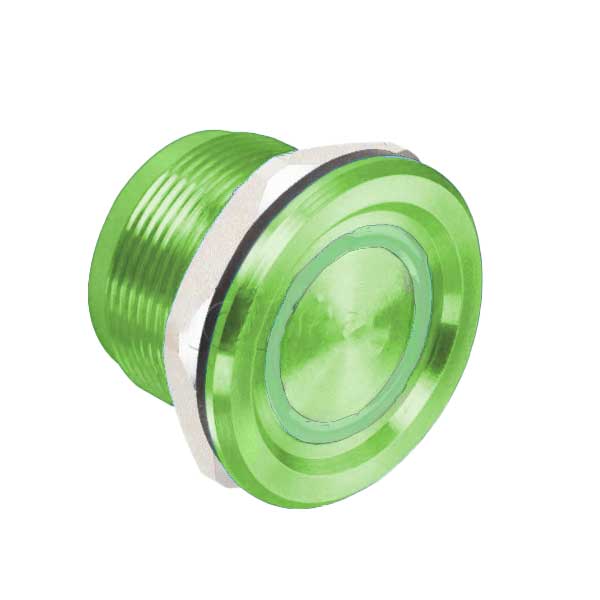 Rosslare - PX-34M - Piezoelectric Switch - LED Ring - 5-30 VDC - IP68 - Green - UHS Hardware