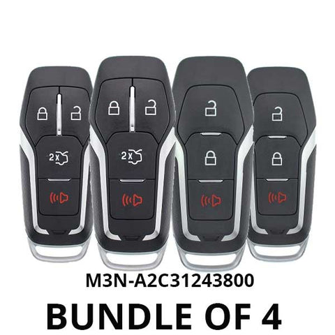 2015-2017 Ford / 3 & 4-Button Smart Keys / M3N-A2C31243800 (BUNDLE OF 4) - UHS Hardware