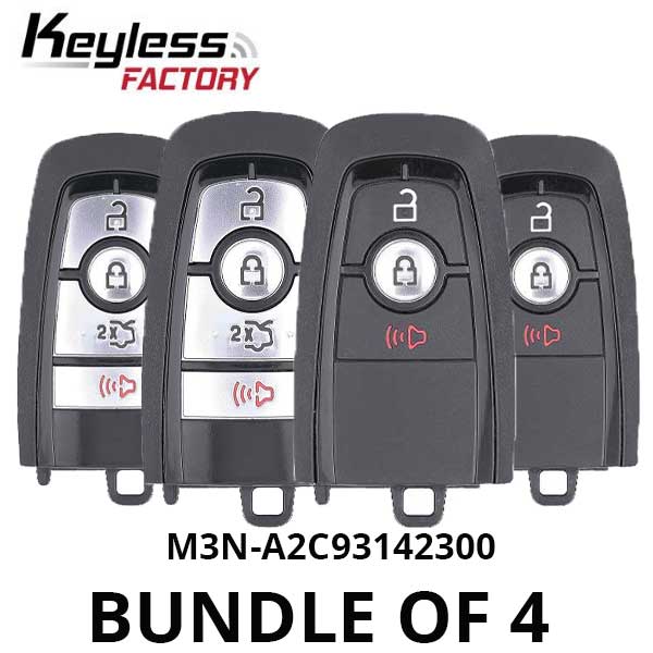 2017-2020 Ford / 3 & 4-Button Smart Keys / M3N-A2C93142300 (BUNDLE OF 4) - UHS Hardware