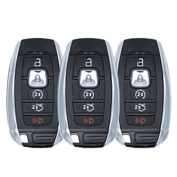 3 x 2017-2022 Lincoln Continental MKC MKZ Navigator / 5-Button Smart Key / PN: 164-R8154 / M3N-A2C940780 (AFTERMARKET) (Pack of 3) - UHS Hardware