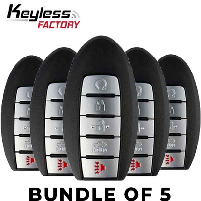 5 x 2016-2018 Infiniti / Nissan / 5-Button Smart Key / KR5S180144014 / (IC 204) (BUNDLE OF 5) - UHS Hardware