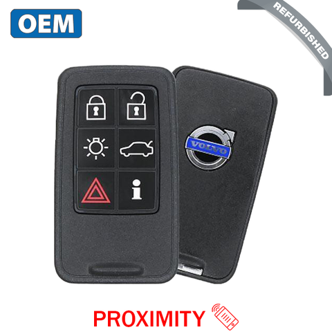 2007-2016 Volvo / 6-Button Smart Key / PN: 30659502 / KR55WK49266 / Keyless Drive (OEM Refurb) - UHS Hardware