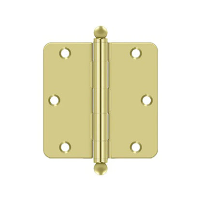 Deltana - 3-1/2" x 3-1/2" x 1/4" Radius Hinge - w/ Ball Tips - Optional Finish