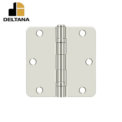 Deltana - 3-1/2" x 3-1/2" x 1/4" Radius Hinge - Ball Bearing - Optional Finish