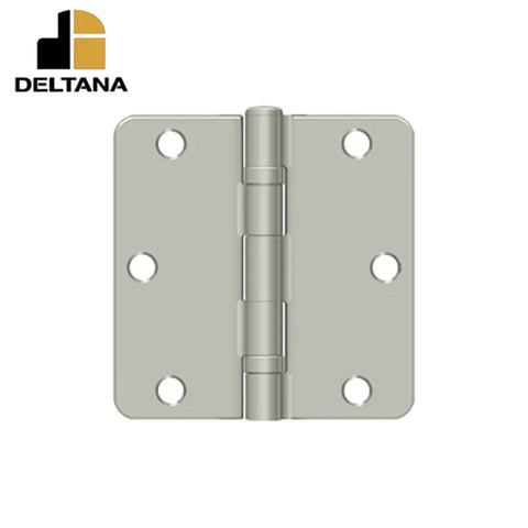 Deltana - 3-1/2" x 3-1/2" x 1/4" Radius Hinge - Ball Bearing - Optional Finish