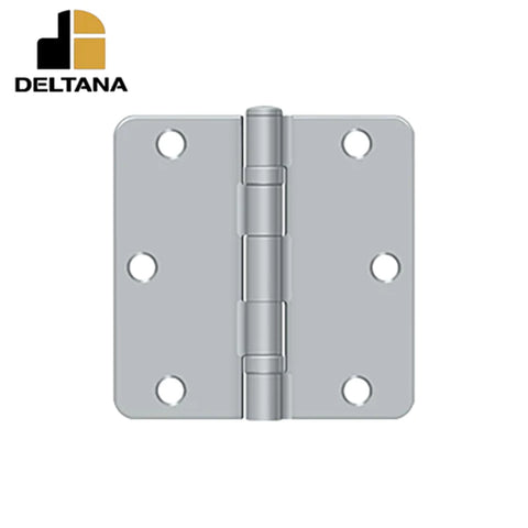 Deltana - 3-1/2" x 3-1/2" x 1/4" Radius Hinge - Ball Bearing - Optional Finish