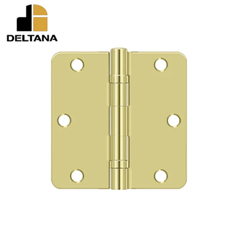Deltana - 3-1/2" x 3-1/2" x 1/4" Radius Hinge - Ball Bearing - Optional Finish