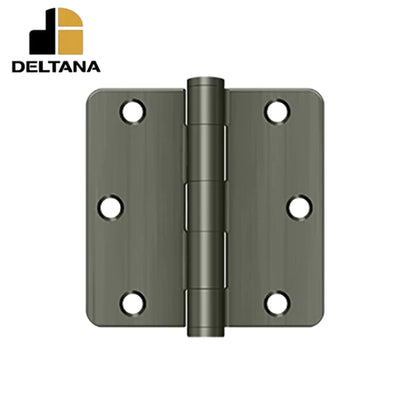 Deltana - 3-1/2" x 3-1/2" x 1/4" Radius Hinge - Heavy Duty - Optional Finish