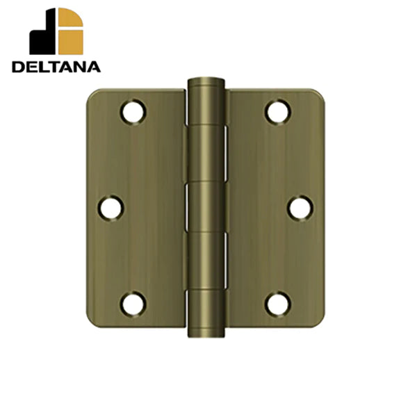 Deltana - 3-1/2" x 3-1/2" x 1/4" Radius Hinge - Heavy Duty - Optional Finish