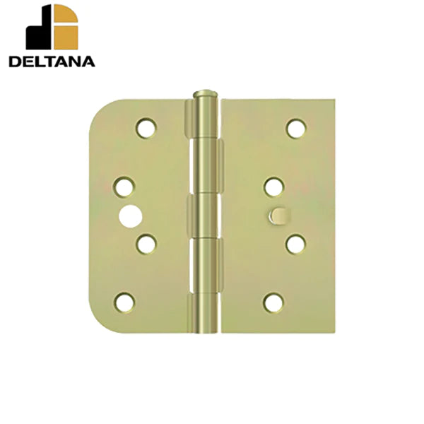 Deltana - Special Hinge for Fiber Glass Doors - 4" x 4-1/4" x 5/8" Radius x SQ - Security Stud - Optional Finish