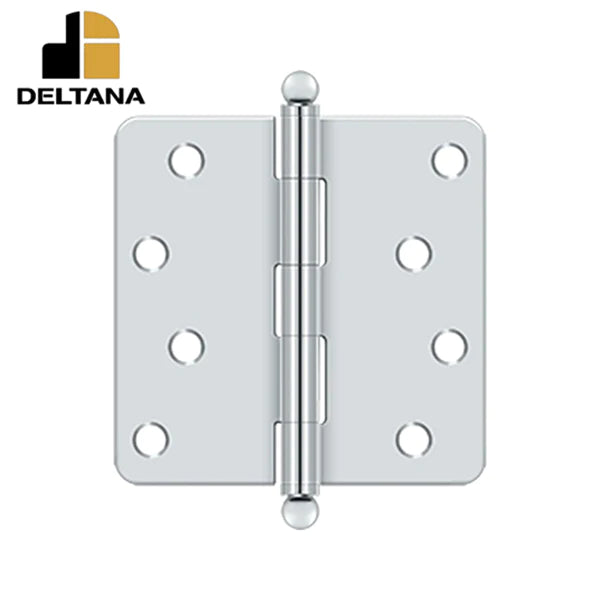 Deltana - 4" x 4" x 1/4" Radius Hinge - w/ Ball Tips - Optional Finish