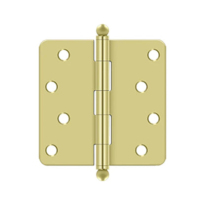 Deltana - 4" x 4" x 1/4" Radius Hinge - w/ Ball Tips - Optional Finish