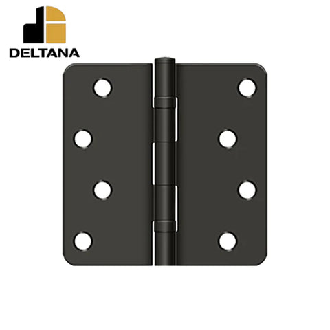 Deltana - 4" x 4" x 1/4" Radius Hinge - Ball Bearing - Residential - Optional Finish